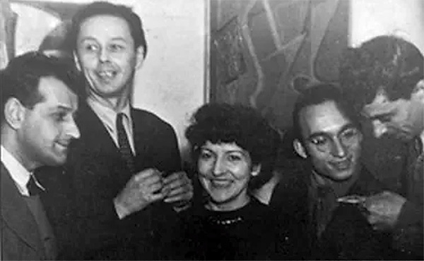 Serge Poliakoff, Victor Vasarely, Denise René, Jean Dewasne und Jean Deyrolle im Jahr 1949