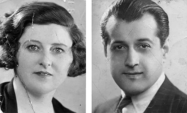 Photos de  passeport, Marcelle Perreur-Loyd et Serge Poliakoff en 1935