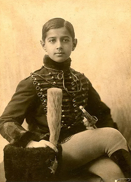 Serge Poliakoff as a child at a costume ball at the Galitzine family home in St. Petersburg, 1910.