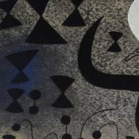 Femmes au bord du lac à la surface irisée par le passage d'un cygne (Constellations) (Pochoir) — Joan MIRO