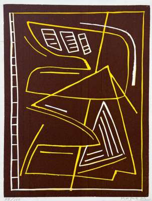 Alberto Magnelli // Hommage &agrave; Hans Arp (Farblithographie) -  Artistes Divers