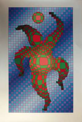 Clown (Silksreen) - Victor  VASARELY