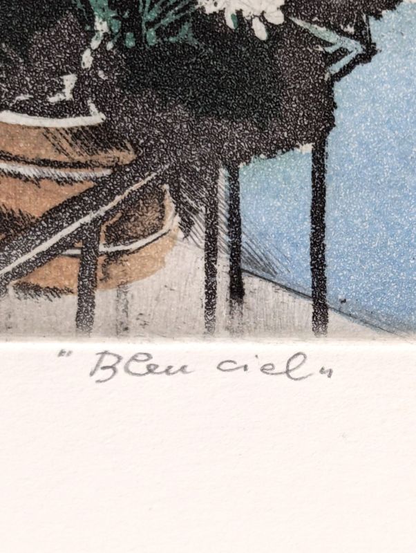 Bleu ciel (Aquatinte) - Annapia ANTONINI