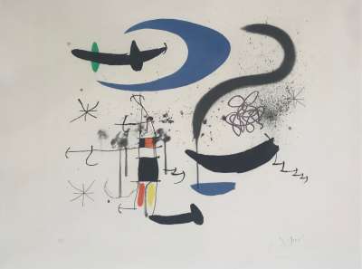 The Night staircase (Etching and aquatint) - Joan  MIRO