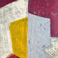 Carmine, brown, yellow and grey composition (Lithograph) — Serge POLIAKOFF — Detail view