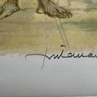 Lucien Fontanarosa (1912-1975) // Gondoliers à Venise (Litografía) — Artistes Divers — Detalle de la firma