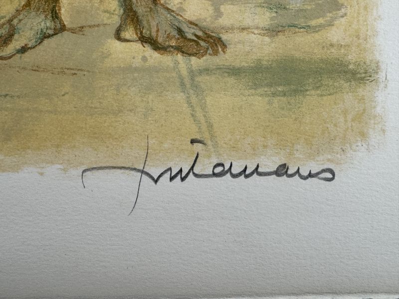 Lucien Fontanarosa (1912-1975) // Gondoliers à Venise (Litografía) — Artistes Divers — Detalle de la firma