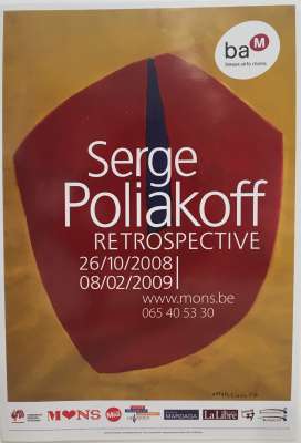 SERGE POLIAKOFF RETROSPECTIVE Mons (Plakat) - Serge  POLIAKOFF