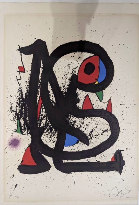 Mangeur de foudre I (Lithographie) - Joan  MIRO