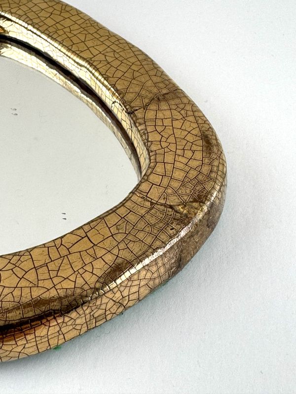 Gilded mirror (Ceramic) - Mithé ESPELT