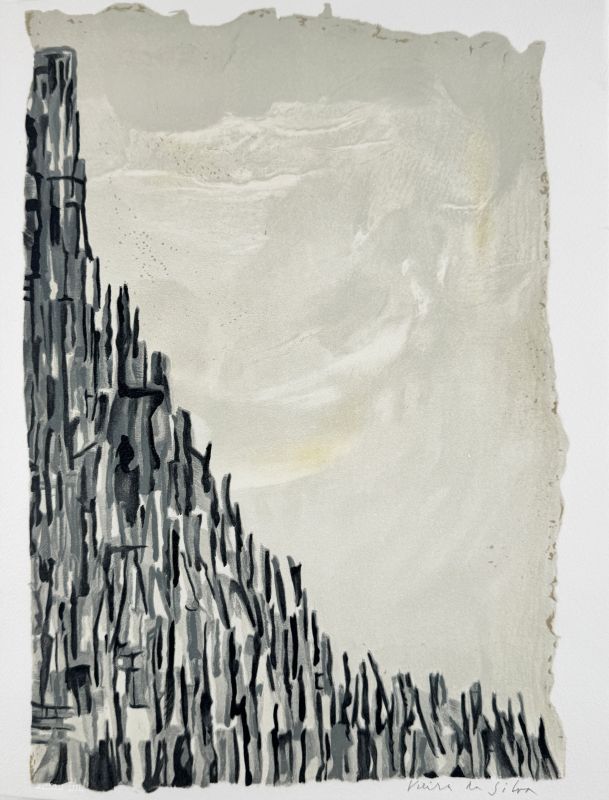 Elegy for Georges Pompidou (Lithograph) - Maria Helena VIEIRA DA SILVA