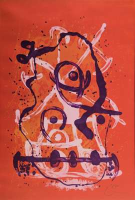 Chevauch&eacute;e - Rouge Violet (Litografía) - Joan  MIRO