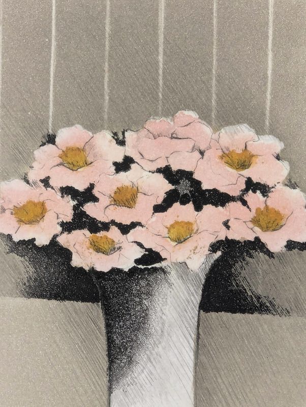 Un beau bouquet (Aquatinte) - Annapia ANTONINI