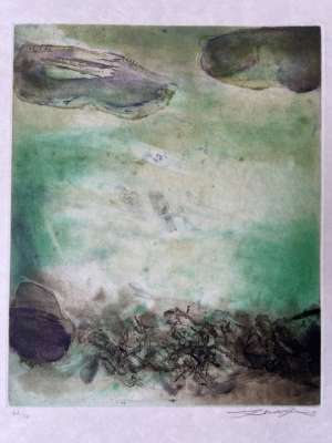 Canto Pisan (planche 8) (Etching and aquatint) - Wou-ki  ZAO