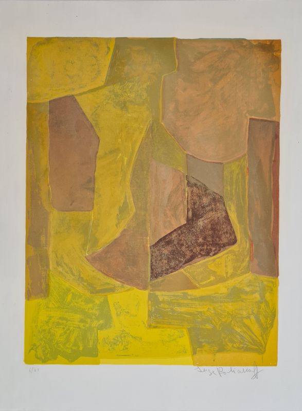 Composition orange n°51 (Lithographie) - Serge  POLIAKOFF