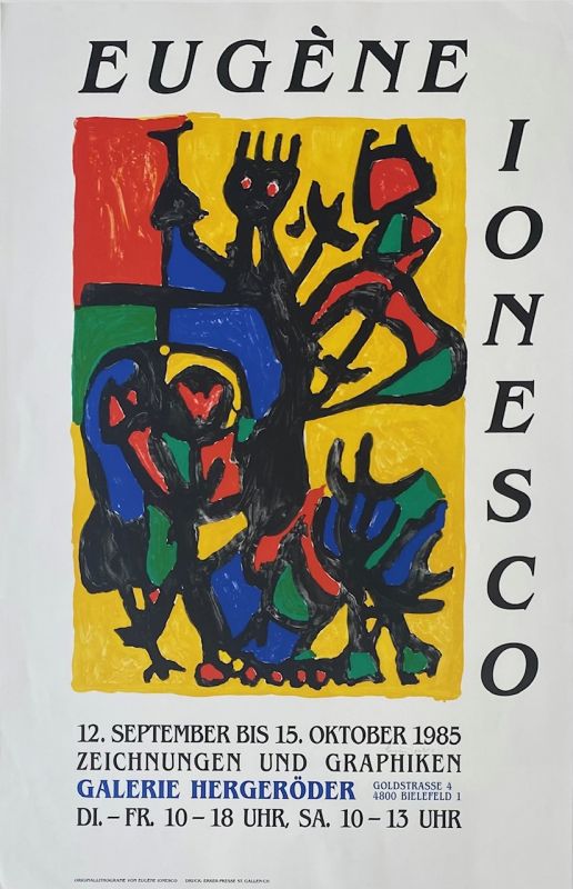 Eugène Ionesco (1909 - 1994) / Galerie Hergeröder (Plakat) -  Artistes Divers