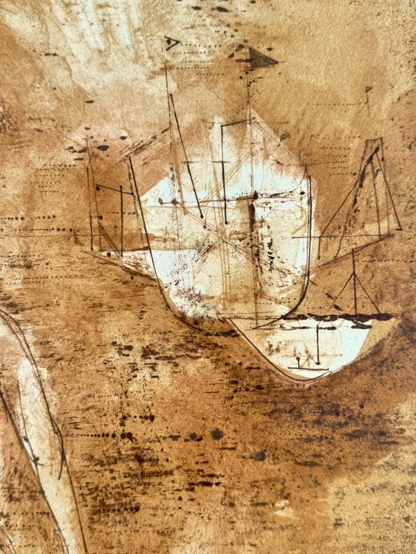 Die gro&szlig;en Badenden (Farblithographie) - Wou-ki  ZAO
