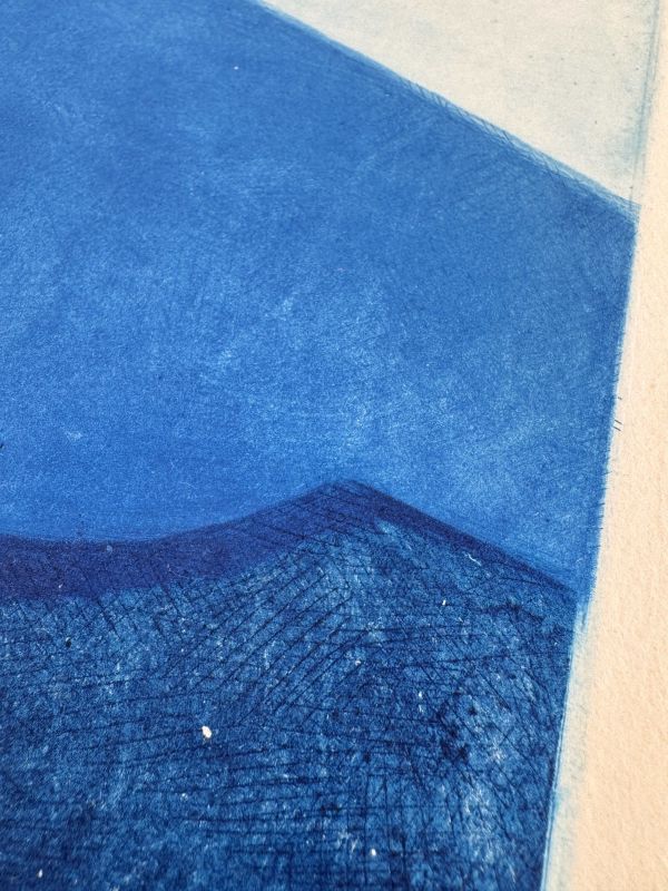 Komposition in Blau (Radierung und Aquatinta) - Serge  POLIAKOFF
