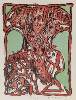 Schismes (Litografía) - Pierre ALECHINSKY