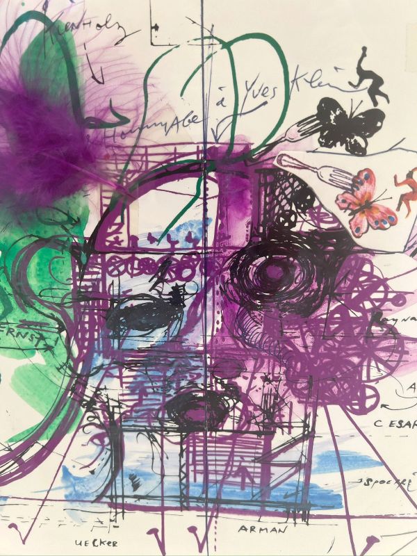 Le Monstre dans la forêt (Hommage à Yves Klein) (Technique mixte (moderne)) - Jean TINGUELY