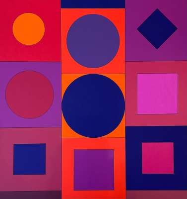 Granat (Siebdruck) - Victor  VASARELY