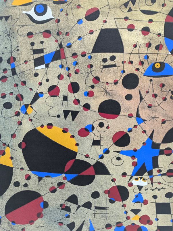 Am 13. streifte die Leiter das Firmament (Constellations) (Schablone) - Joan  MIRO