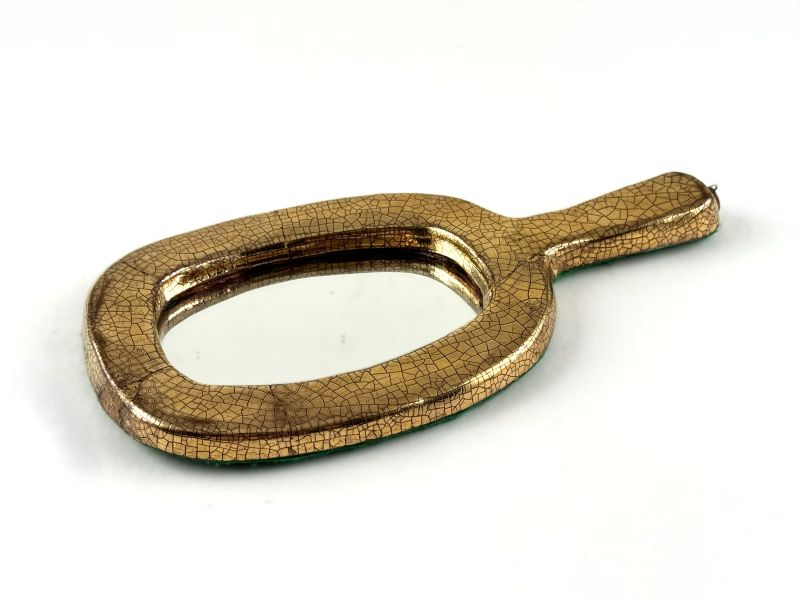 Gilded mirror (Ceramic) - Mithé ESPELT