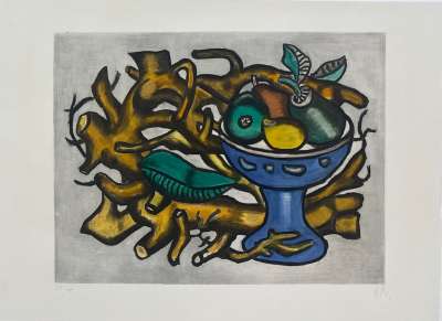 Le compotier (Aguafuerte y aguatinta) - Fernand LEGER