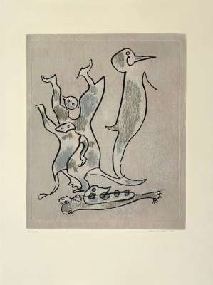 Entre chiens et loups (Eau-forte et aquatinte) - Max ERNST