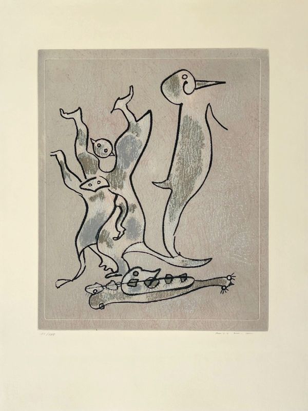 Hunden und Wölfen (Radierung und Aquatinta) - Max ERNST