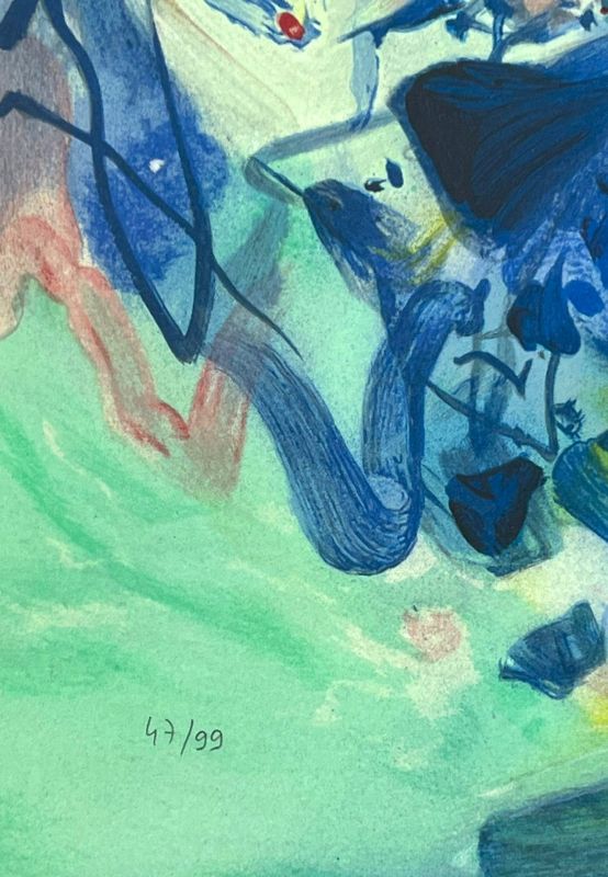 Blaue Saison (Farblithographie) - Teh-Chun CHU