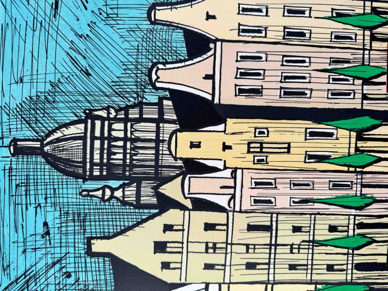 El Singel Amsterdam (Litografía) — Bernard BUFFET — Vista de detalle