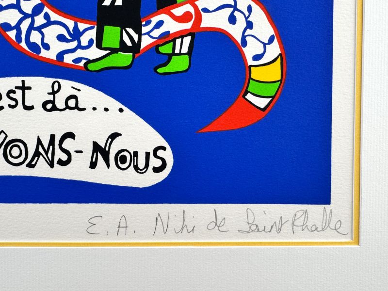 Le Sida est l&agrave;&hellip; pr&eacute;servons-nous (Sérigraphie) - Niki DE SAINT PHALLE