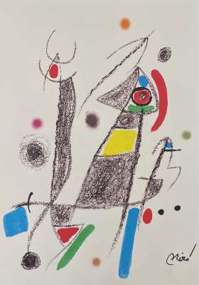 Maravillas con variaciones acrósticas en el jardín de Miró VI (Lithographie) - Joan  MIRO