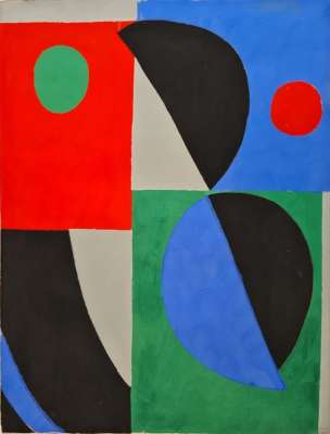 Poésie de mots, poésie de couleurs (Pochoir) - Sonia DELAUNAY-TERK