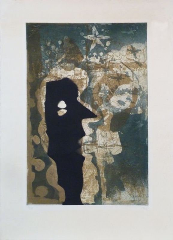 Roi Noir (Lithographie) - Antoni CLAVE