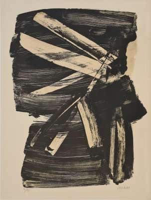 Lithographie n°10 (Lithographie) - Pierre  SOULAGES