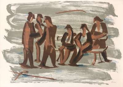 Strength of the sea II (Lithograph) - Jean HELION