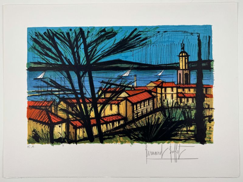Panorama de Saint-Tropez (Lithographie) - Bernard BUFFET