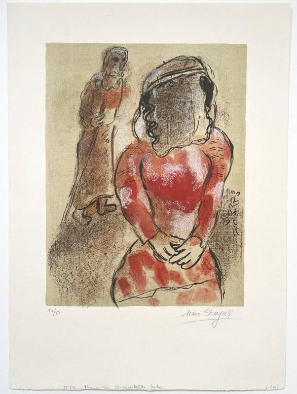Tamar belle-fille de Juda (Lithograph) - Marc CHAGALL