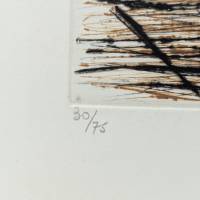 Saint-Tropez, la Ponche (Grabado) — Bernard BUFFET — Detalle de la numeración
