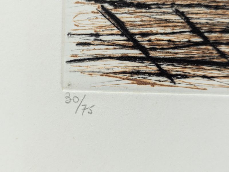 Saint-Tropez, la Ponche (Grabado) — Bernard BUFFET — Detalle de la numeración