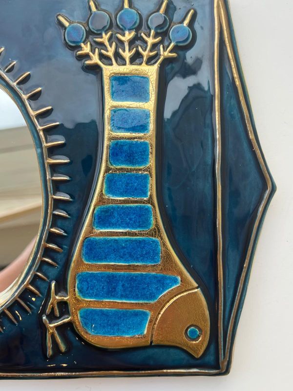 Miroir Paons (Céramique) - Mithé ESPELT