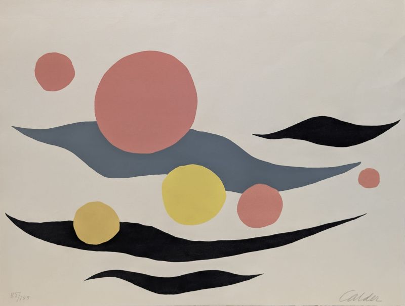 Composition with Clouds and Spheres (Lithographie) - Alexander CALDER