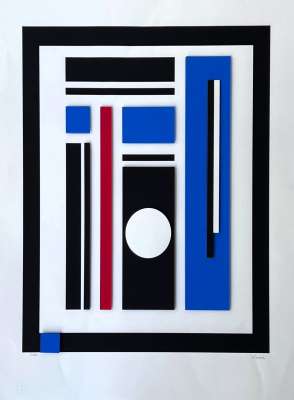 Composition géométrique (Sérigraphie) - Geneviève CLAISSE