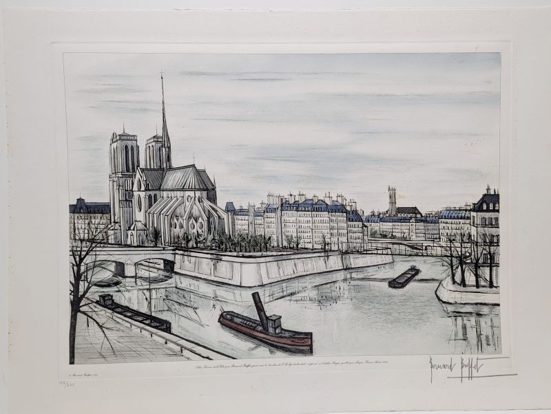 Notre Dame et la Cité (Gravure) - Bernard BUFFET