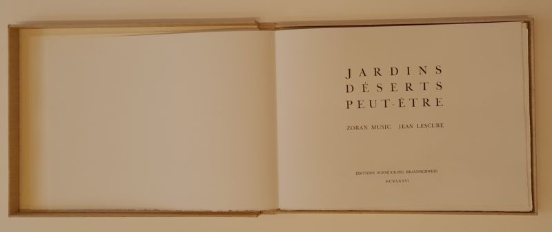 Jardins déserts peut-être. Music, Zoran - Lescure, Jean (Livre illustré) - Zoran  MUSIC