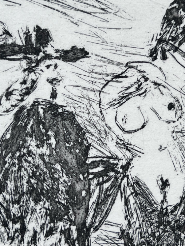 Gentilhomme, femme honteuse et reître (Eau-forte) - Pablo  PICASSO