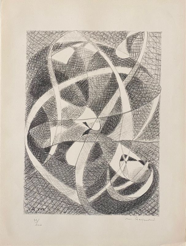 Marie Raymond (1908-1988) // Art Abstrait (Farblithographie) -  Artistes Divers