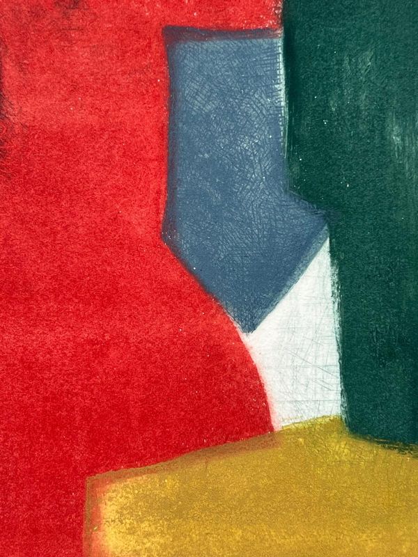 Composition bleue, rouge, verte et noire III (Aguafuerte y aguatinta) - Serge  POLIAKOFF